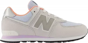 Кроссовки New Balance 574 Big Kid 'Summer Fog Cyber Lilac', серый