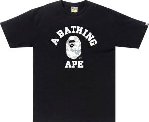 Футболка BAPE Space Camo College Tee 'Black', черный