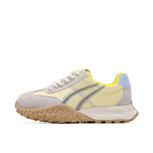 Низкие повседневные туфли женские ST&SAT, Yellow Pink