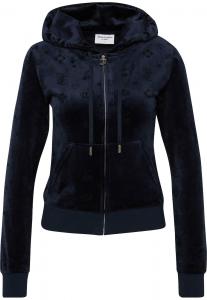 Толстовка с капюшоном на молнии Juicy Couture Madison, темно-синий