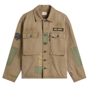 Рубашка с узором «елочка» Shuri Mastercraft Union, зеленый