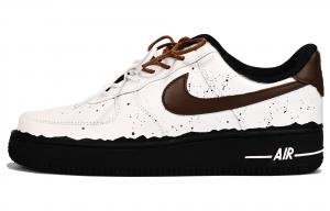Nike Кроссовки Air Force 1 Slip Resistant Abrasion Resistant Low top Skateboard Shoes Unisex бело-коричневые
