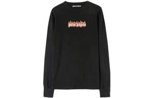 Футболка с длинным рукавом Burning Logo Classic Palm Angels, черный