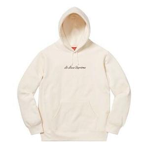Толстовка le luxe hooded sweatshirt 'white black' Supreme, белый