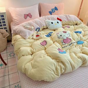 FUANNA Комплект постельного белья, 1,5 м, 4 предмета, пододеяльник 200x230 см