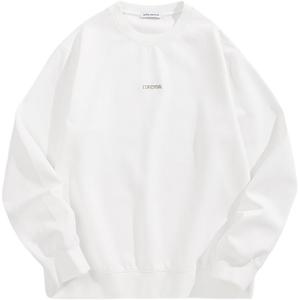 Модный высокоэластичный свитшот с воротником-гольф и фактурной отделкой для мужчин PEACEBIRD MEN, mist белый 1