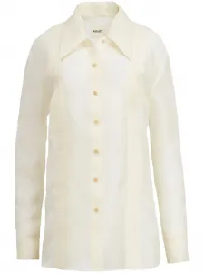 Рубашка из шелка Nori KHAITE, нейтральный