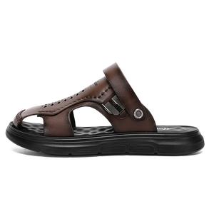 Mulinsen Мужские противоскользящие закрытые тапочки коричневые, цвет Brown