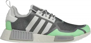 Кроссовки Adidas NMD_R1 'Grey Screaming Green', серый