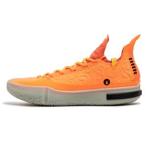 361° Баскетбольные кроссовки с низким верхом, противоскользящие, износостойкие, мужские, флуоресцентные, лазерные, оранжевые