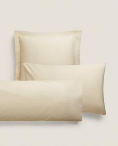 Наволочка Zara Home Cotton Percale Pillowcase, бежевый