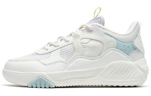 Кроссовки для скейтбординга женские с низким верхом Sail белые/снежно-туманные зеленые Xtep