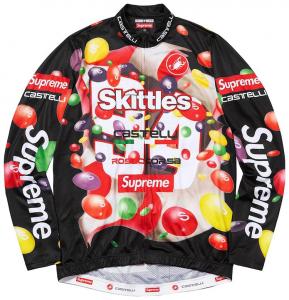 Лонгслив Supreme x Skittles x Castelli Long-Sleeve Cycling Jersey 'Black', черный