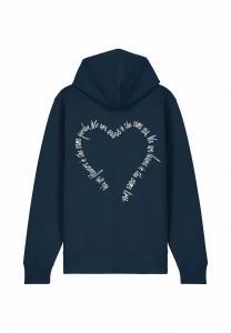 Толстовка Mira Paris FLOWERS BACK EMBROIDERY UNISEX ZIPPED, Dark Blue/Royal Blue