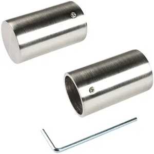 Наконечники для карниза Liedeco (комплект, 1 шт.), для карниза Ø 28 мм, цвет edelstahlfarben
