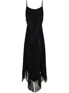 Платье макси из крепа Rabanne, черный