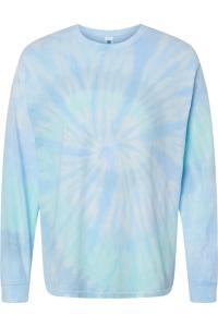 Футболка с длинным рукавом в цветном узоре Colortone, цвет lagoon