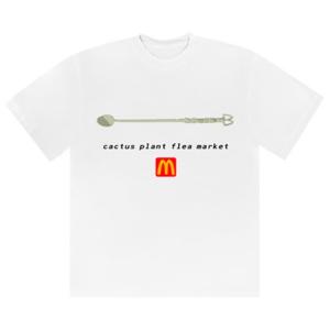Футболка Cactus Plant Flea Market x McDonald's Coffee Stirrer White Tee 'White', белый