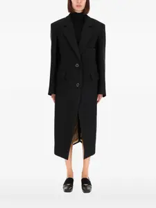 Однобортное пальто Uma Wang, черный