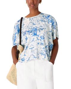 Блузка с принтом Rome Whistles, синий