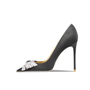 Siwei Туфли на высоком тонком каблуке женские, черные