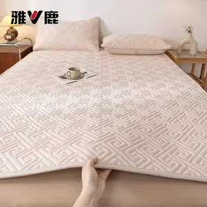 Yalu Наматрасник стеганый 150х200 см, цвет Meteor-Khaki, для матраса односпальной кровати