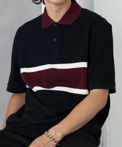 Поло Fred Perry с вышитой панелью, модель M2421.