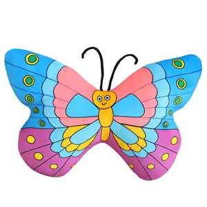 Плюшевая кукла бабочка насекомое высота 27см/37см Velvet Mill, фиолетовый