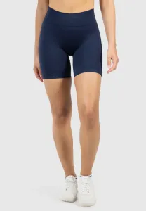 Спортивные шорты nomeli с высокой талией, бесшовные, с эффектом сборки. Smilodox, Marineblau