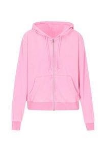 Толстовка с капюшоном на молнии IZIA Fashion Look, светло-розовый