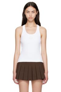 Рибленый джерси топ Casablanca, белый