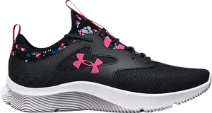Кроссовки Under Armour Infinity 2.0 Printed GS Black Pink Punk, черный