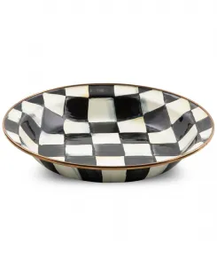 Эмалированная тарелка для пирога Courtly Check диаметром 24 см Mackenzie-Childs