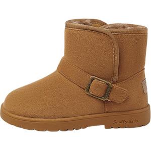 Нескользящие, износостойкие, теплые детские зимние ботинки Snoffy, Caramel