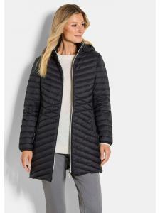 Стеганое пальто, длинное пальто на подкладке с капюшоном, черного цвета GOLDNER