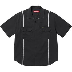 Рубашка с коротким рукавом для работы со светоотражающей полосой Supreme, черный