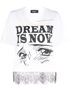 Dsquared2 slogan graphic-print T-shirt, белый