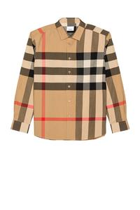 Рубашка в клетку Somerton Burberry, цвет Archive Beige