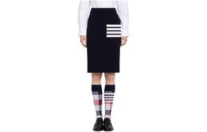 Облегающая юбка с 4 планками THOM BROWNE, синий