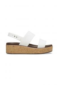 Сандалии BROOKLYN CORK LOW WEDGE Crocs, белый