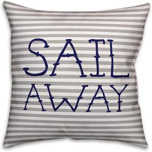 Creative Products Декоративная подушка Sail Away с мягким чехлом, синий Sail Away