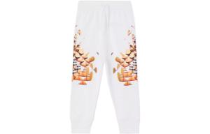 Детские трикотажные спортивные штаны Burberry, цвет White
