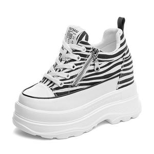 Низкие повседневные туфли женские с принтом зебры Shangjinni, Zebra Print