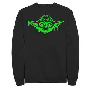 Мужской флисовый флис для лица Yoda с неоновым зеленым оттенком и капельным эффектом Star Wars