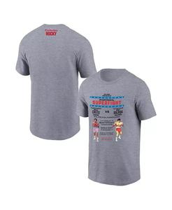 Мужская и женская серая футболка с плакатом Rocky Super Fight Contenders Clothing, серый