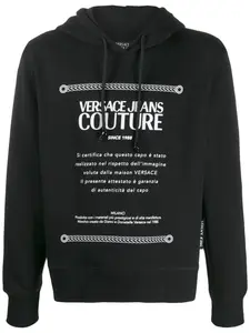 Худи с графичным принтом Versace Jeans Couture, черный