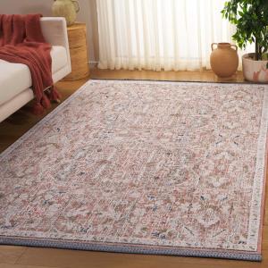 Ковер SAFAVIEH, 161 x 229 см, Vivaldi Collection, Rust & Ivory, традиционный винтажный восточный дизайн, не линяет и прост в уходе, идеален для помещений с высокой проходимостью в гостиной, спальне (VIV568P)