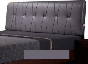 Подушка-подголовник для кровати LIANGJUN, двухслойная, обеспечивает поддержку спины, съемный моющийся чехол, 5 цветов, 8 размеров (цвет: серый, размер: 150x60x10 см) CHIAPERINI, Gray