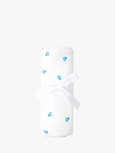 Детское одеяло с принтом в виде сердечек из бамбука и хлопка Rosa & Blue, White