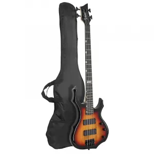 Электрогитара Glarry Burning Fire Bass - Закат